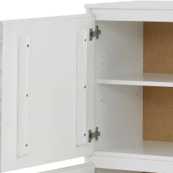 Hot Wohnen Günstiges Kombi Highboard in Weiß lasiert - Vagniu