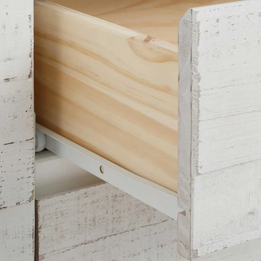 Hot Wohnen Günstiges Kombi Highboard in Weiß lasiert - Vagniu
