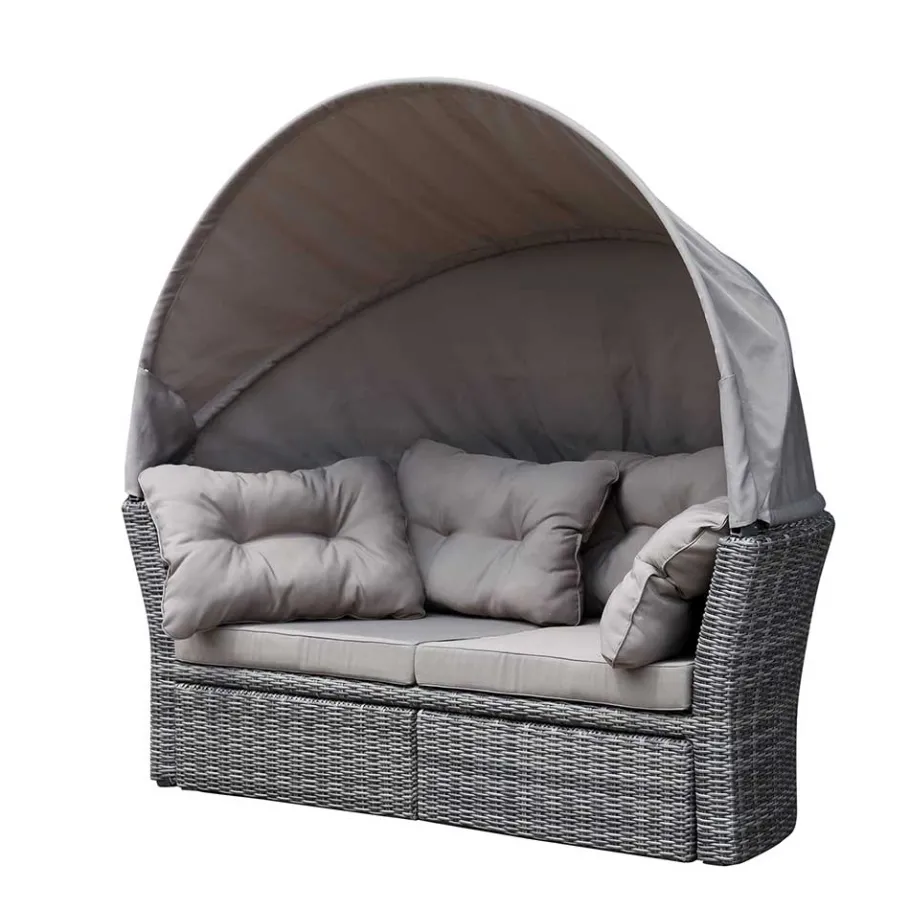 Best Wohnen Graue Sonneninsel Sash aus Polyrattan