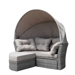 Best Wohnen Graue Sonneninsel Sash aus Polyrattan