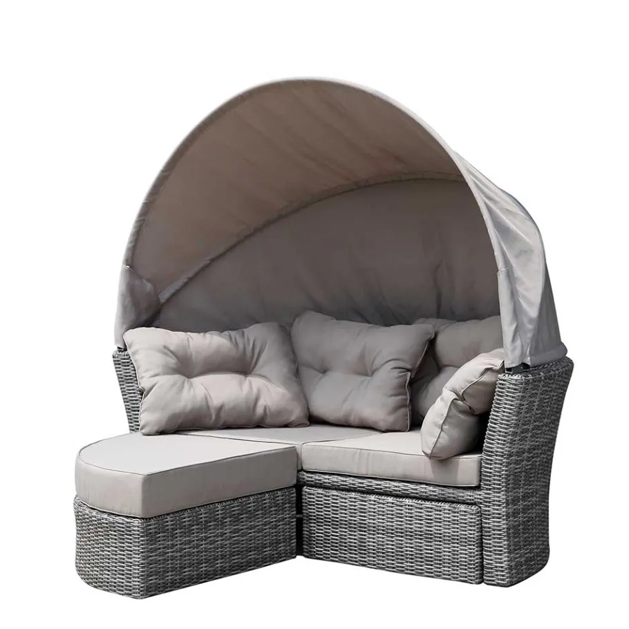 Best Wohnen Graue Sonneninsel Sash aus Polyrattan