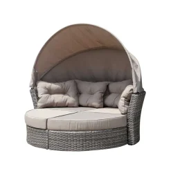 Best Wohnen Graue Sonneninsel Sash aus Polyrattan