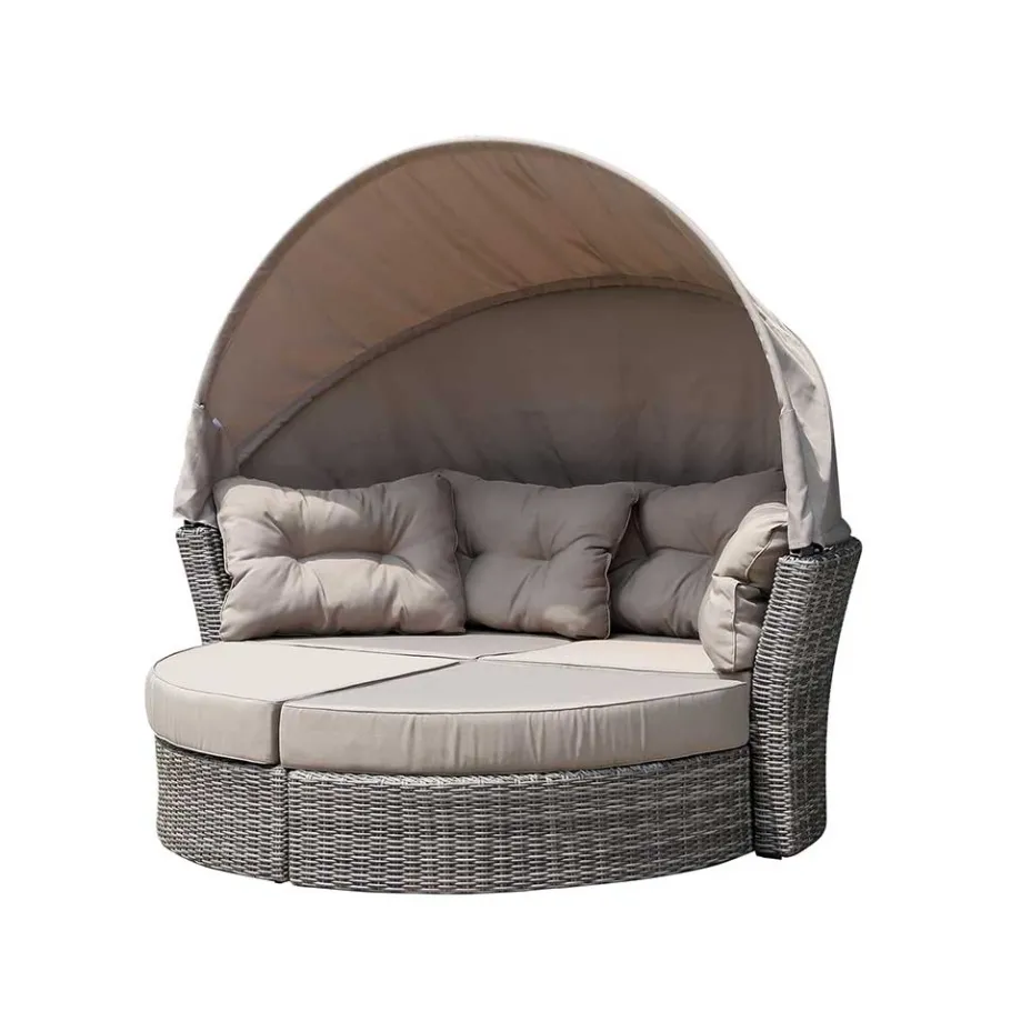 Best Wohnen Graue Sonneninsel Sash aus Polyrattan