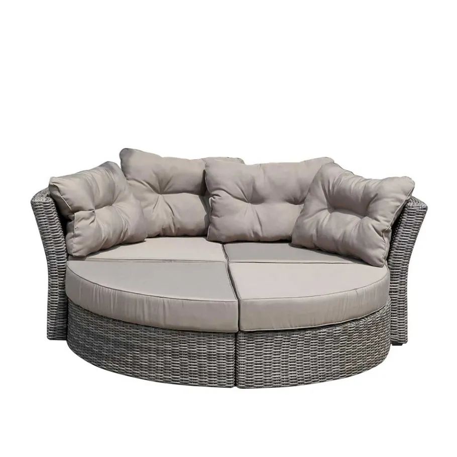 Best Wohnen Graue Sonneninsel Sash aus Polyrattan