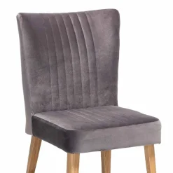 Wohnen Grauer Polsterstuhl Pyra im Mid Century Design (2er Set)