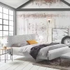Sale Wohnen Graues Polsterbett im Skandi Design - Fabia