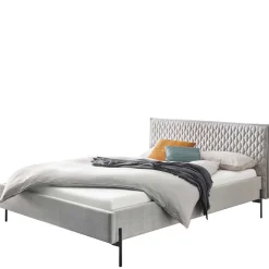 Sale Wohnen Graues Polsterbett im Skandi Design - Fabia