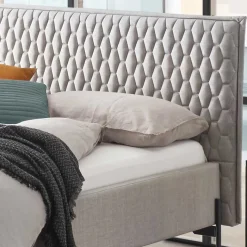 Sale Wohnen Graues Polsterbett im Skandi Design - Fabia