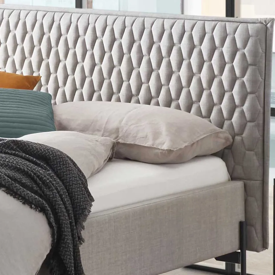Sale Wohnen Graues Polsterbett im Skandi Design - Fabia