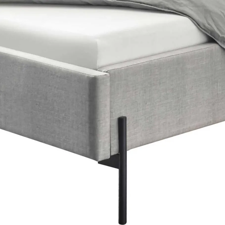 Sale Wohnen Graues Polsterbett im Skandi Design - Fabia