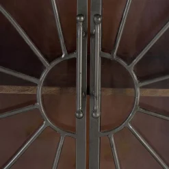 Wohnen Große Design Kommode mit Glas Metalltüren - Everton