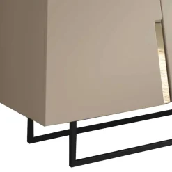 Discount Wohnen Große Kommode in Taupe mit Spiegel in Bronze - Fashiona