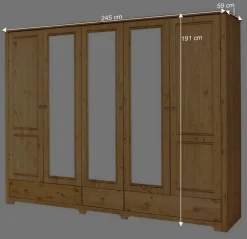 Best Wohnen Großer Schlafzimmerschrank in Natur - Imressa