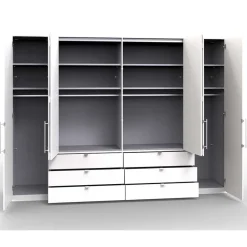 Best Wohnen Großer Schrank für Bekleidung in Weiß - Donpiave