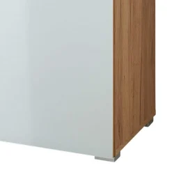 Outlet Wohnen Großer Schuhschrank Reestyl mit Glas Weiß