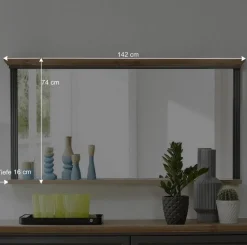 Discount Wohnen Großer Wandspiegel mit 142 cm Breite - Thumbs