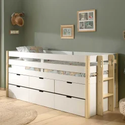 New Wohnen Halbhohes Kinderbett als Kojenbett - Sharky
