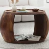 Discount Wohnen Halboffener Couchtisch im Fassdesign - Chicola