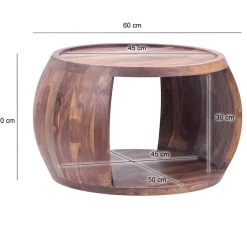 Discount Wohnen Halboffener Couchtisch im Fassdesign - Chicola