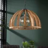 Best Wohnen Halbrunde Hängelampe mit Schirm aus Holz - Tendence