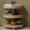 New Wohnen Halbrunder Beistelltisch im Skandi Design - Fuxiata
