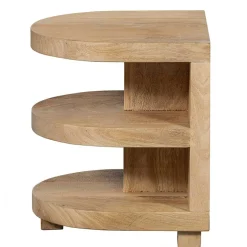 New Wohnen Halbrunder Beistelltisch im Skandi Design - Fuxiata