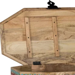 Discount Wohnen Handbemalte Holztruhe mit Blumen Motiven - Hectos