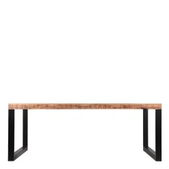 Outlet Wohnen Handgearbeiteter Esstisch mit Mango Holzplatte - Sledias