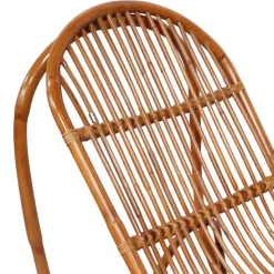 Online Wohnen Handgearbeiteter Schaukelstuhl aus Rattan Geflecht - Ledro