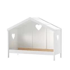 Wohnen Hausbett mit Herz in Weiß - Grandory