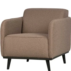 Best Wohnen Hellbrauner Boucle Sessel mit Federkern - Bratannio