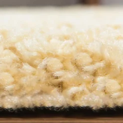 Clearance Wohnen Heller Hochflor Teppich in Gelb und Creme - Vinitaro