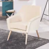 Best Wohnen Heller Sessel in Creme Samtvelours - Agnesco