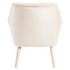 Best Wohnen Heller Sessel in Creme Samtvelours - Agnesco