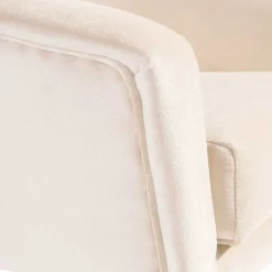 Best Wohnen Heller Sessel in Creme Samtvelours - Agnesco