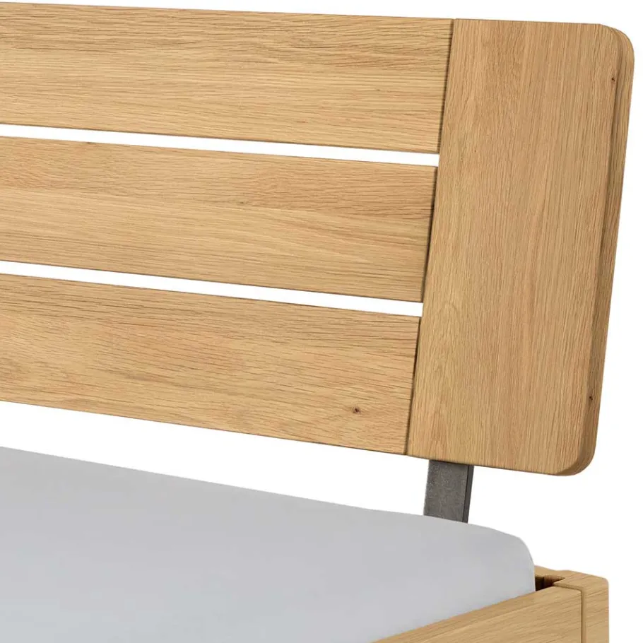Clearance Wohnen Helles Eichenbett in modernem Design - Voluntary