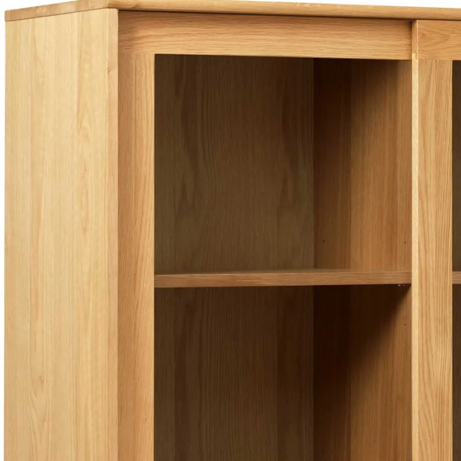 Wohnen Helles Highboard mit Glas in Natur - Saltenas