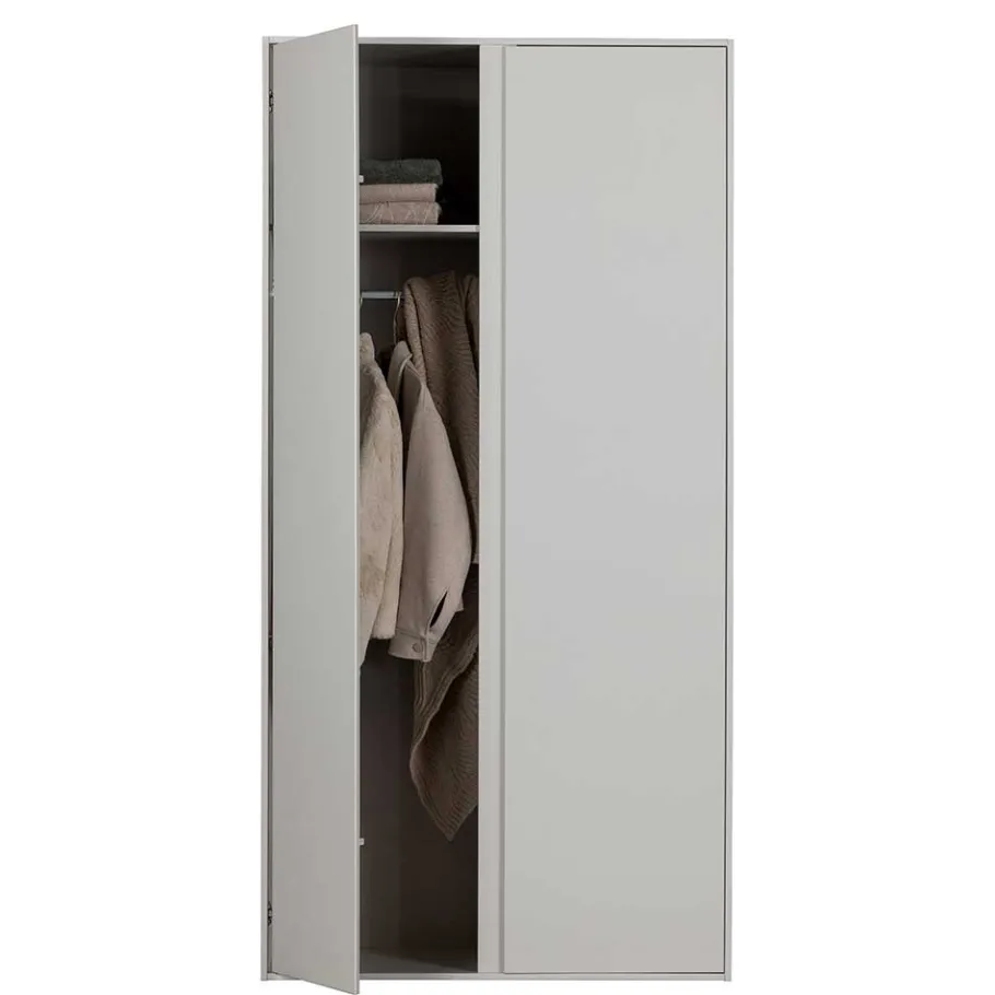 Sale Wohnen Hellgrauer Kleiderschrank in modernem Design - Bai