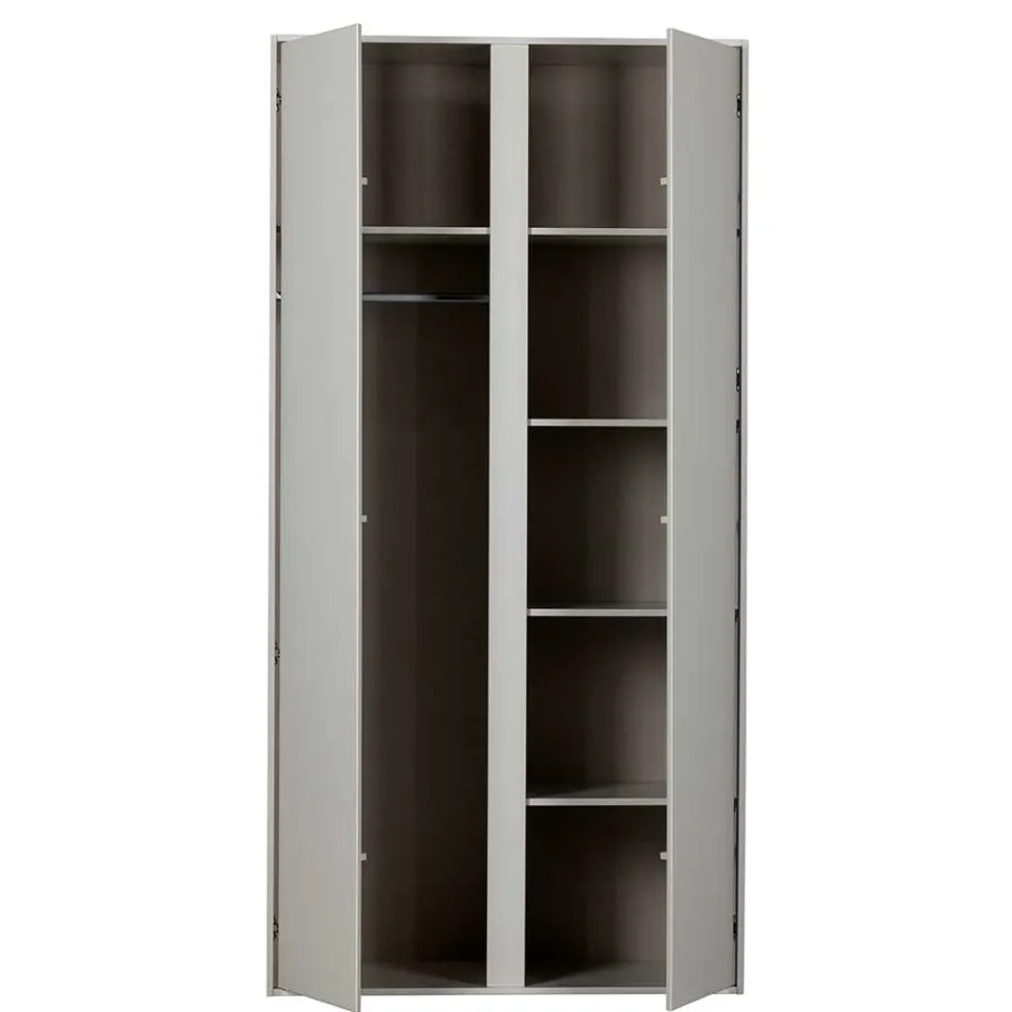 Sale Wohnen Hellgrauer Kleiderschrank in modernem Design - Bai