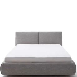Wohnen Hellgraues 180x200 Bett inklusive Matratzen - Atlona