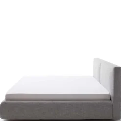 Wohnen Hellgraues 180x200 Bett inklusive Matratzen - Atlona