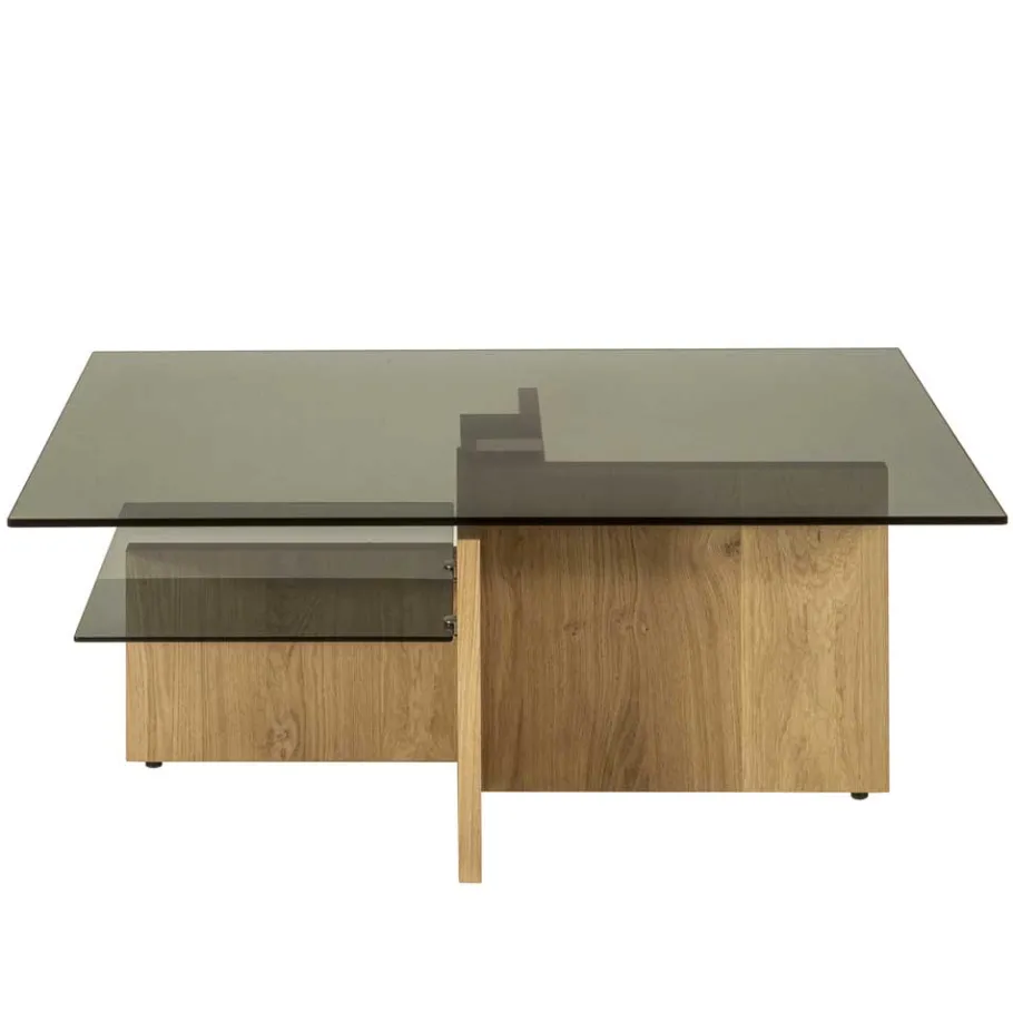 Discount Wohnen Höhenverstellbarer Couchtisch aus Parasolglas - Bonifazio