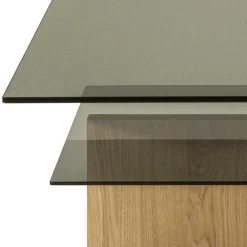 Discount Wohnen Höhenverstellbarer Couchtisch aus Parasolglas - Bonifazio
