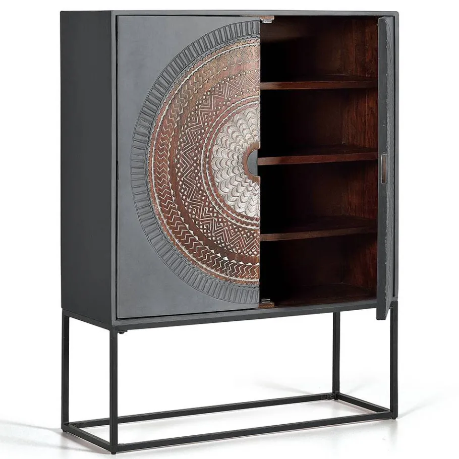 Hot Wohnen Highboard - dekorativ mit Mandala - Mesusco