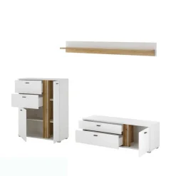 Best Wohnen Highboard & TV Lowboard & Wandboard Set - Racelyn (dreiteilig)