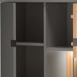 Online Wohnen Highboard in Eiche Bianco und Anthrazit - Cruzca I