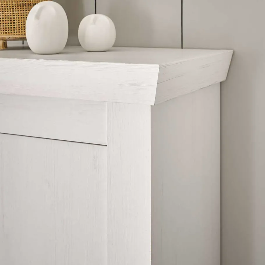 Best Wohnen Highboard in weißer Holzoptik Pinie - Liancos