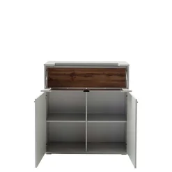 Hot Wohnen Highboard mit Glas Klappe & zwei Türen - Apulco