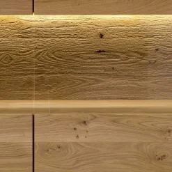 Sale Wohnen Highboard mit Glaseinsatz aus Wildeiche massiv - Millena