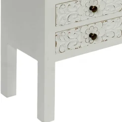 Outlet Wohnen Highboard mit Ornament Muster Front - Acacio